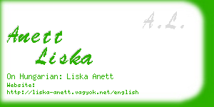 anett liska business card